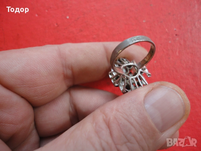 Пръстен с камъни 9, снимка 3 - Пръстени - 53302529