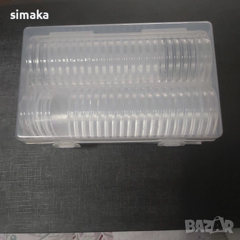 Кутия за съхранение на 50 броя капсули , снимка 3 - Нумизматика и бонистика - 54016267