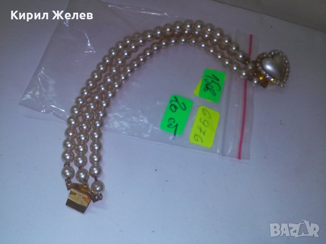 ПЕРЛЕН АРТ ДЕКО ГЕРДАН КОЛИЕ ПОЗЛАТА КАМЪНИ 6976, снимка 3 - Колиета, медальони, синджири - 29771125