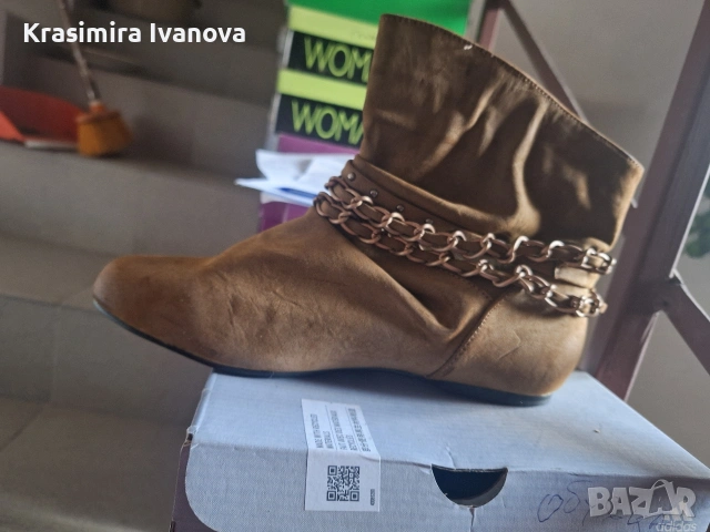 нови боти набук кафе, снимка 3 - Дамски боти - 54184494