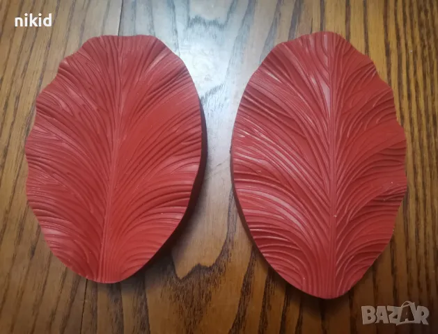 Грамадно листо листа вейнър силиконов молд Камелия огромни за фондан декор торта, снимка 2 - Форми - 47624791