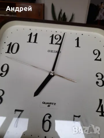 Стар стенен часовник Seiko Quarz, снимка 4 - Други ценни предмети - 48381475