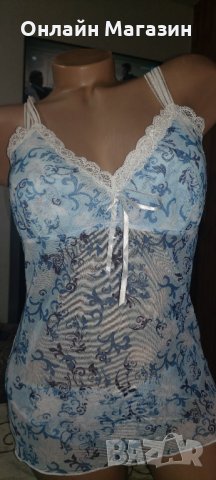 Тюлен Комплект код 55 три части бикина нощничка и сутиен , снимка 6 - Корсети, бюстиета, топове - 32122060