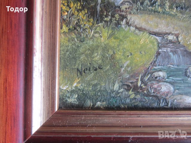 Стара рисувана картина масло 5, снимка 4 - Картини - 31340503