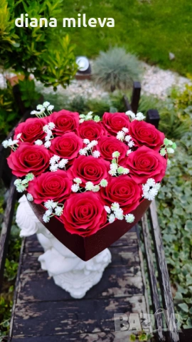 Кутия сърце с рози от пластичен сапун!!, снимка 6 - Декорация за дома - 54242547