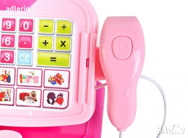 Детска игра Каса със скенер, детска магазинерска каса, детски касов апарат, снимка 2 - Образователни игри - 34471189