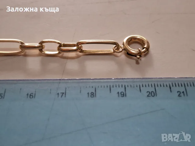 Златна гривна - 7,78 гр. / 585 / 14К / 20 см., снимка 6 - Гривни - 56105989
