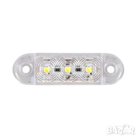 LED габарит 3 LED 63 mm 12-24V с бяла светлина