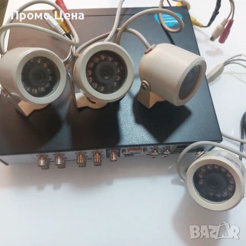 Комплект за видеонаблюдение DVR рекордер E-CH7008 8 канален + 4 камери, снимка 6 - Други - 54207567