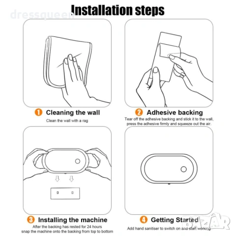 4495 Автоматичен диспенсър 500 мл с дигитален термометър (C/F) и часовник, снимка 4 - Други стоки за дома - 53875953
