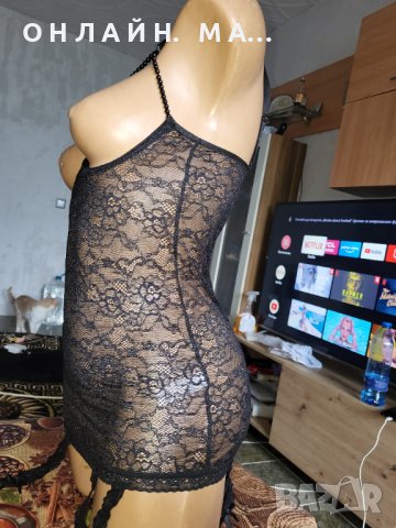 Нощничка с отвор предна част и перли KISS ME /M , снимка 3 - Корсети, бюстиета, топове - 38270884