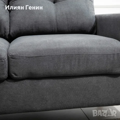 Ъглов диван HOMCOM в скандинавски дизайн, снимка 3 - Дивани и мека мебел - 56302758