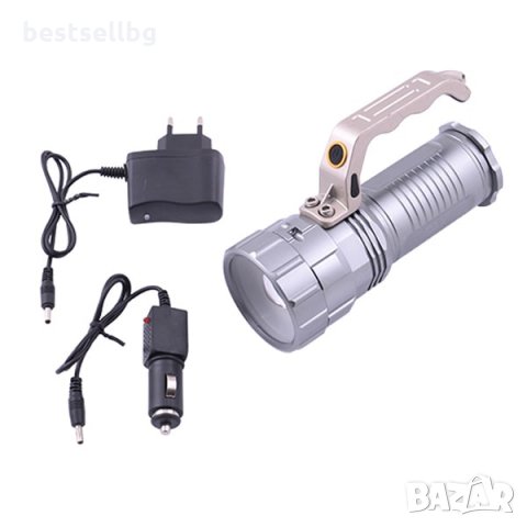 Мощен ръчен акумулаторен прожектор лед фенер за къмпинг лов риболов, снимка 2 - Къмпинг осветление - 29092224