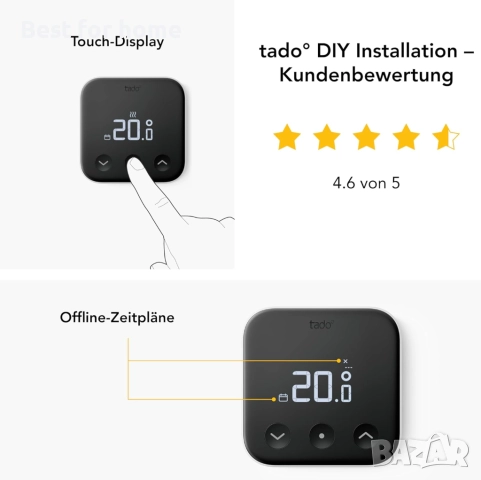 Безжичен, интелигентен терморегулатор tado X,смарт управление на отоплението, снимка 5 - Друга електроника - 52692150