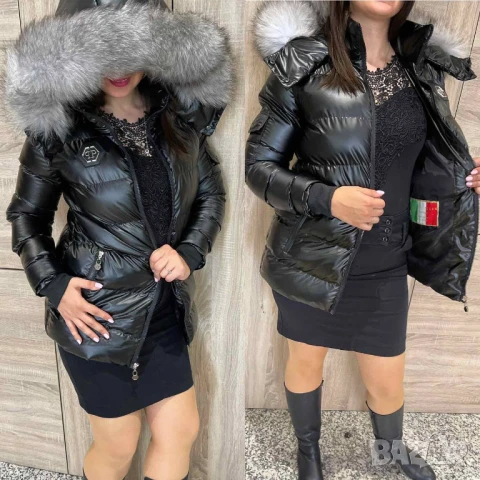 дълги зимни якета с пух philipp plein , снимка 4 - Якета - 51410625