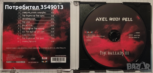 Неофициални cd / цд дискове - нови - Axel Rudi Pell - The Ballads vol.1 - vol.6, снимка 10 - CD дискове - 53295575