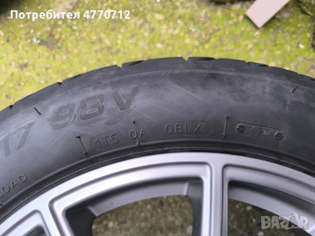 Летни гуми с джанти 225/50/R17 с dot 1325, 5x112, 66,6мм, снимка 5 - Гуми и джанти - 53978956