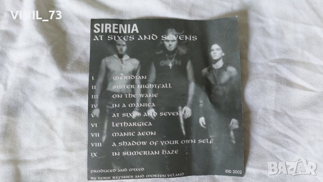 Sirenia – At Sixes And Sevens, снимка 3 - Аудио касети - 42279186