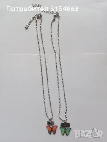 Комплект колиета пеперуди , снимка 4 - Бижутерийни комплекти - 49497605