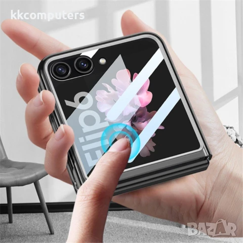 Samsung Galaxy Z Flip7 FE 5G / Z Flip6 5G PC Калъф с протектор от закалено стъкло , снимка 17 - Калъфи, кейсове - 51415533