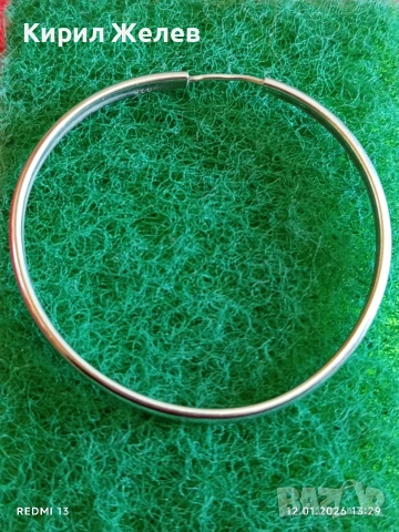 Класически модел сребърна обеца тип халка 52997