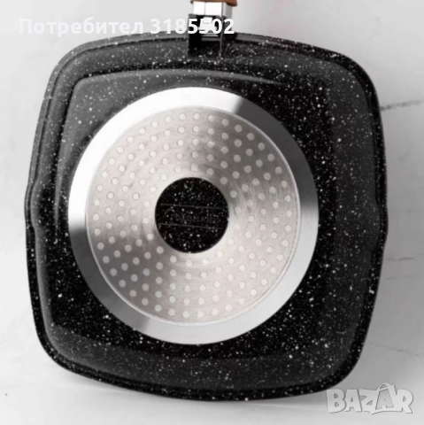 Тиган грил с капак Goldmann 24x7см./28x4.5см.– керамично покритие, лят алуминий, индукция, снимка 6 - Съдове за готвене - 51500638