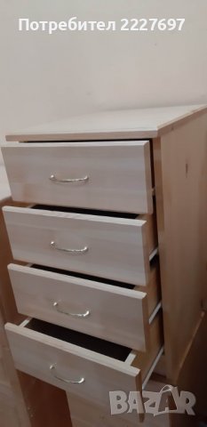 Скрин 42/45/70 с 4 чекмеджета-Масив, снимка 3 - Скринове - 39584041