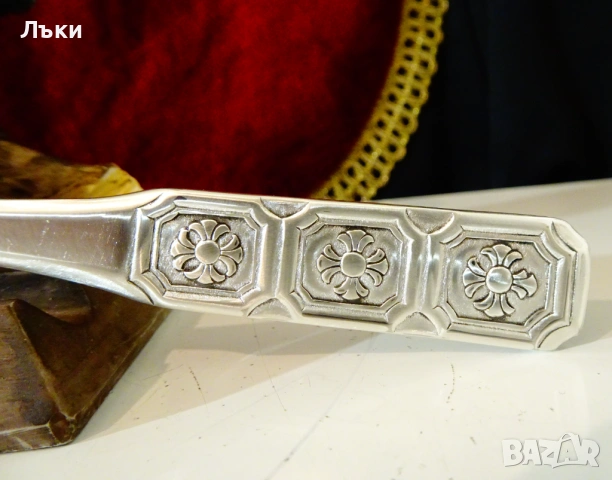 Посребрена лъжица за сервиране BSF 90. , снимка 6 - Прибори за хранене, готвене и сервиране - 53124477