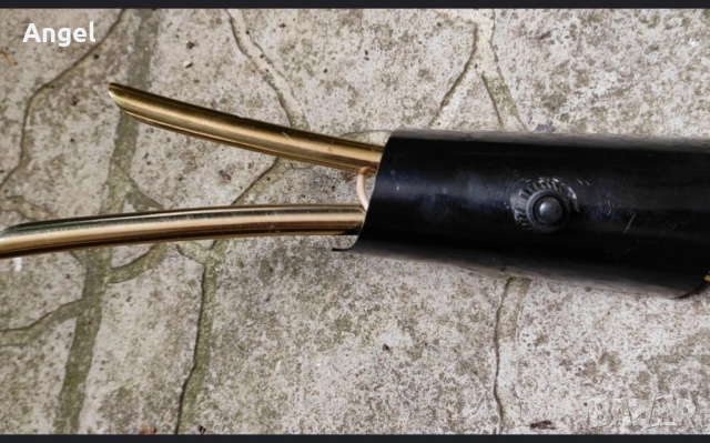 Ретро лампа в черно и златно 1960г, снимка 4 - Антикварни и старинни предмети - 52253840