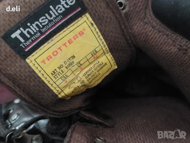 BIRKENSTOCK и TROTTERS. Thinsulate. Size 42 100% Кожа Туризъм и Лов , снимка 14 - Мъжки боти - 49463174