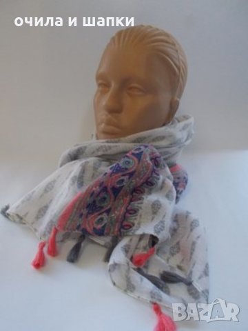 Дамски шал памучен, бохо стил - 163, снимка 4 - Шалове - 17700086