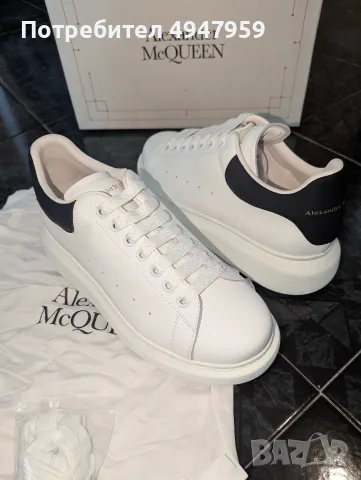 Alexander McQueen Oversized Sneakers No41! Снекърси Alexander McQueen Oversized от телешка кожа 490€, снимка 4 - Маратонки - 56057201