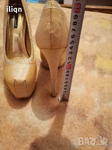 Официални дамски  обувки с 14 см. токче (обувани са един път) 39 номер , снимка 6 - Дамски обувки на ток - 35007671