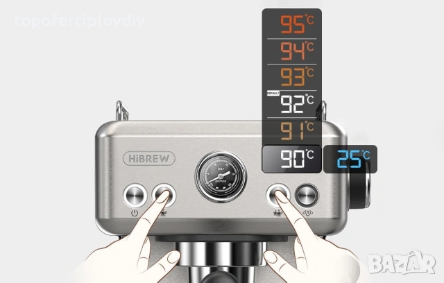 Кафемашина Professional semi-automatic HiBREW H10A,20bar, Гаранция, снимка 2 - Кафемашини - 53129675
