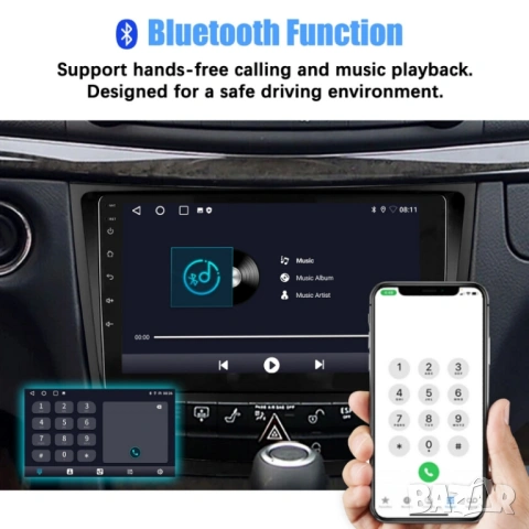 Mercedes Benz E-Klasse W211, CLS W219, W463 9” 2-DIN мултимедия с Android’15 4GB/64GB , снимка 12 - Аксесоари и консумативи - 53053904