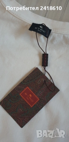 ETRO Milano Cotton Made in Italy Womens Size M НОВО! ОРИГИНАЛ! Дамска Тениска!, снимка 5 - Тениски - 53776132