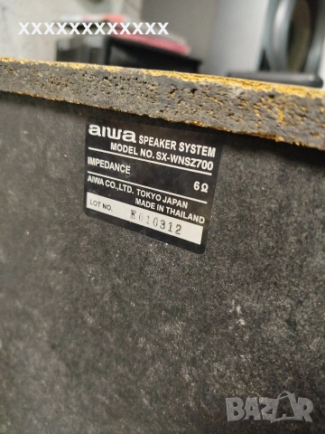 тонколони aiwa SX-WNSZ703YL 2х100w, снимка 3 - Тонколони - 53941412