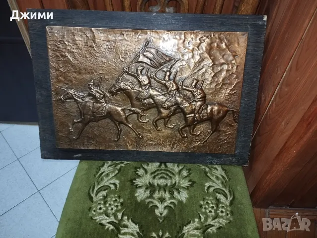 красива медна картина, снимка 3 - Антикварни и старинни предмети - 48480642