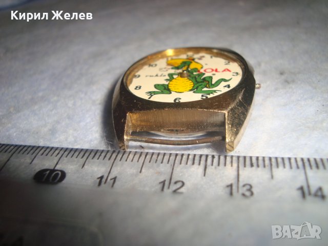 RUHLA LOLA MADE in DDR Стар НЕМСКИ ПОЗЛАТЕН Мех. РЯДЪК МОДЕЛ КОЛЕКЦИОНЕРСКИ ЧАСОВНИК РУХЛА ГДР 17355, снимка 5 - Антикварни и старинни предмети - 37372513
