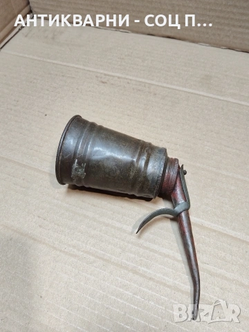 Соц Стара Метална Масльонка За Машини Техника. НОМЕР 983., снимка 3 - Антикварни и старинни предмети - 53940424