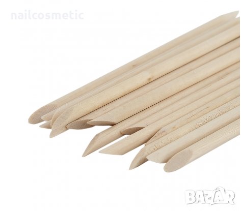 Дървен двустранен избутвач за кожички, инструмент за декорации, снимка 2 - Продукти за маникюр - 9187609