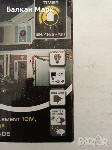 🔦 Лазерен прожектор– дистанционно,таймер,6фиг.!Коледни мотиви!, снимка 3 - Друга електроника - 50626937