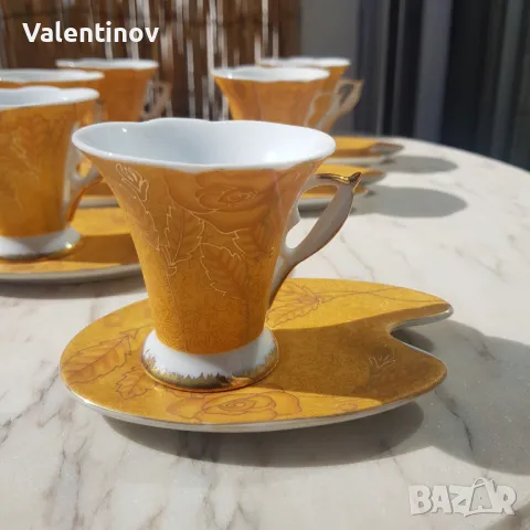 Старинен порцеланов сервиз за кафе, снимка 2 - Сервизи - 48016316