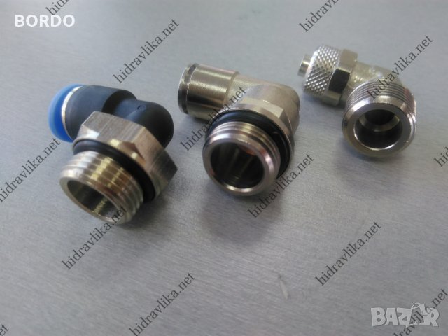 Бързи връзки коляно за шлаух G3/8-Ф8, снимка 2 - Резервни части за машини - 33693719