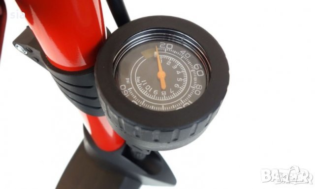 Ръчна помпа с манометър  за напомпване на гуми, снимка 4 - Аксесоари и консумативи - 31663932