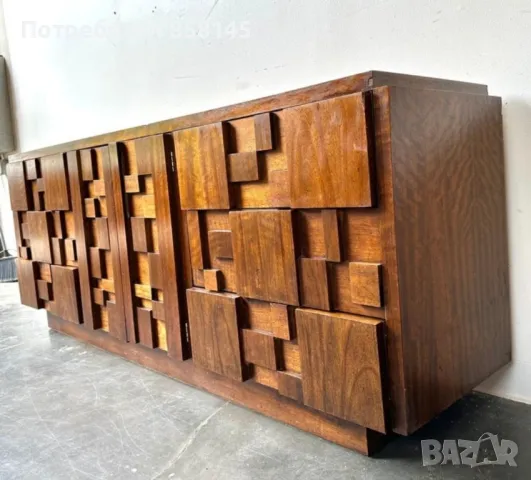 скрин от масив дъб с дърворезба, снимка 2 - Скринове - 49797791