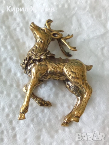 Бронзова фигурка на елен 45055, снимка 4 - Колекции - 54177613