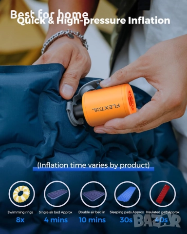 FLEXTAILGEAR  Преносима електрическа въздушна помпа с 5 дюзи, снимка 5 - Друга електроника - 51867166