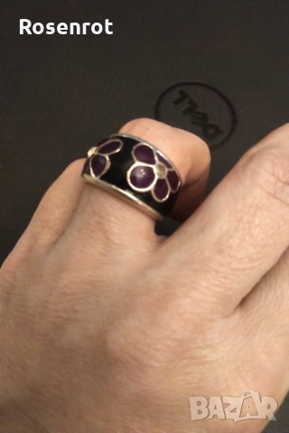 Марков пръстен с емайл РАЗПРОДАЖБА, снимка 2 - Пръстени - 30195722