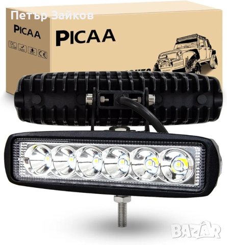 PICAA LED работна светлина 2 x 6 инча 18 W ATV Камион Офроуд